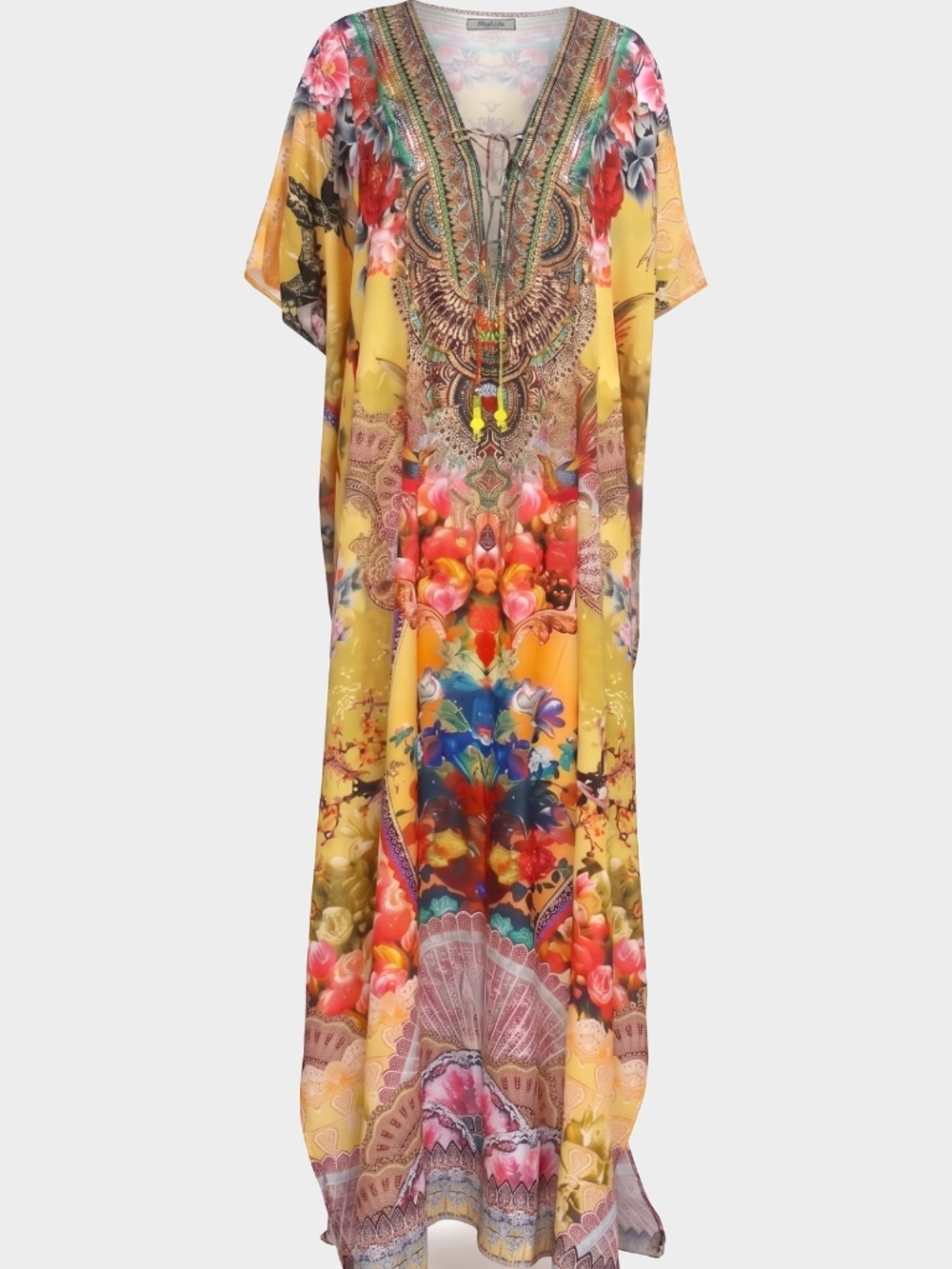 70% OFF Designer Caftan Floral Kaftan Maxi Dress Shahida Parides Kaftan Dress
